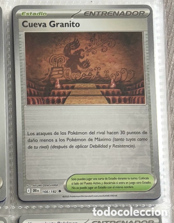 Coleccionismo Cromos antiguos: Cueva granito 166/182 Pokemon tcg reverse