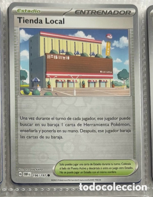 Coleccionismo Cromos antiguos: Tienda local 196/197 Pokemon tcg reverse
