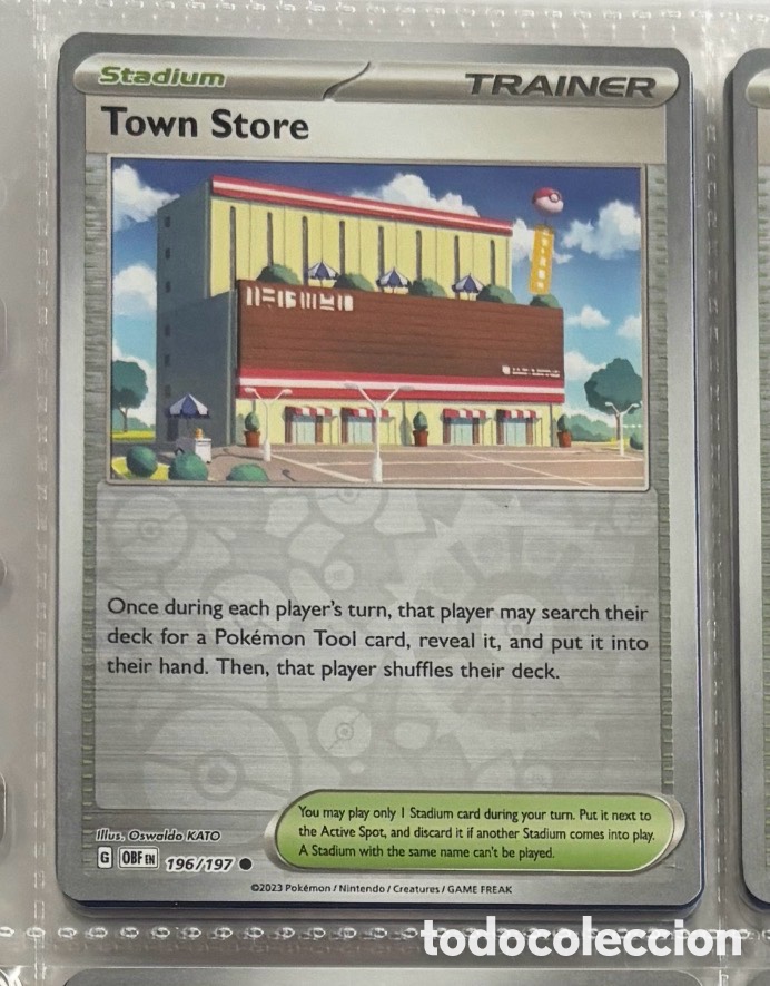 Coleccionismo Cromos antiguos: Town store 196/197 Pokemon tcg reverse