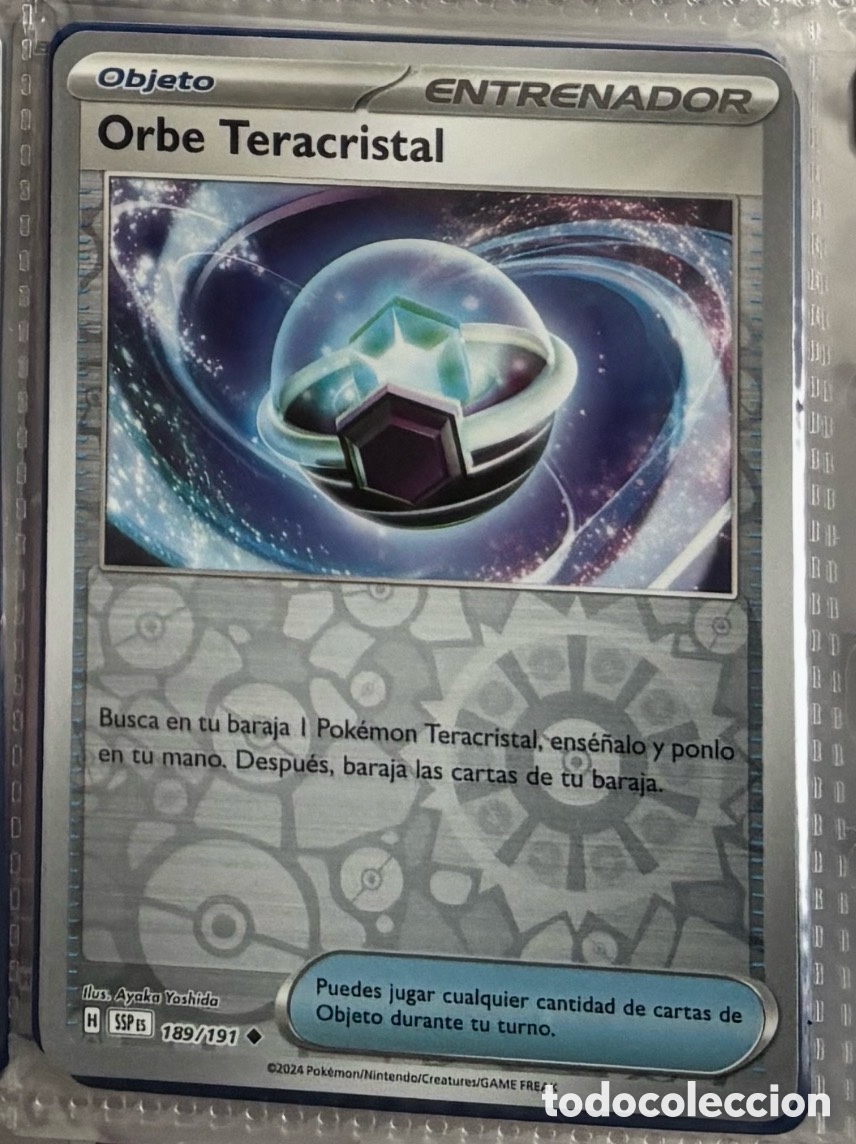 Coleccionismo Cromos antiguos: Orbe teracristal 189/191 Pokemon tcg reverse