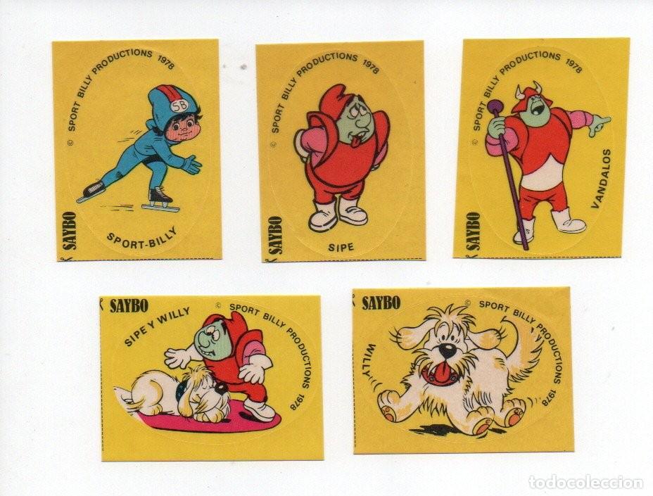 Coleccionismo Cromos antiguos: LOTE DE 5 CROMOS, DULCES SAYBO - SPORT BILLY 1978