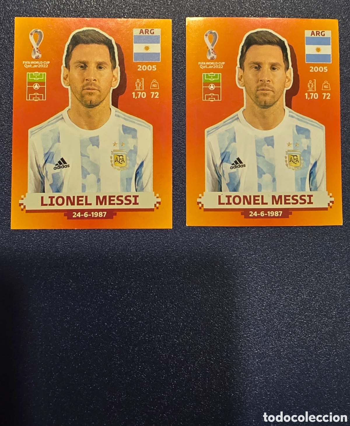 Coleccionismo Cromos antiguos: MESSI ,LOTE DE 2 CROMOS