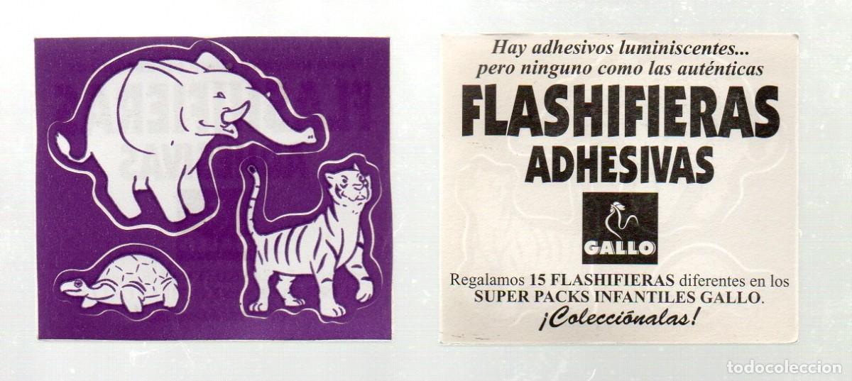 Coleccionismo Cromos antiguos: CROMO ADHESIVO LUMINISCENTE, FLASHFIERAS ADHESIVAS - GALLO.