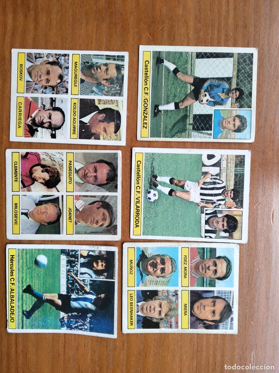Coleccionismo Cromos antiguos: Lote 5 cromos Castell&oacute;n entrenador + regalo copia Albaladejo versi&oacute;n dif&iacute;cil &aacute;lbum liga Este 81 82