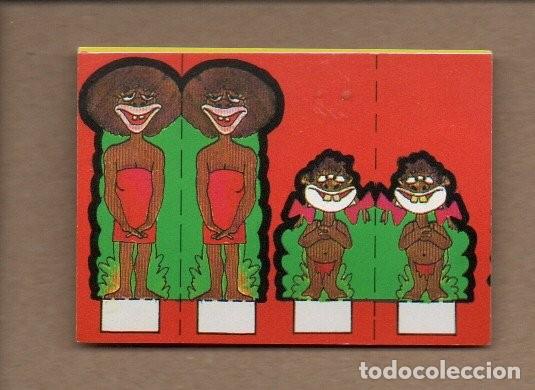 Coleccionismo Cromos antiguos: CROMO EL LIBRO DE LOS JUEGOS BIMBO. HUIDA ENTRE SAURIOS. NUEVO, SIN PEGAR.