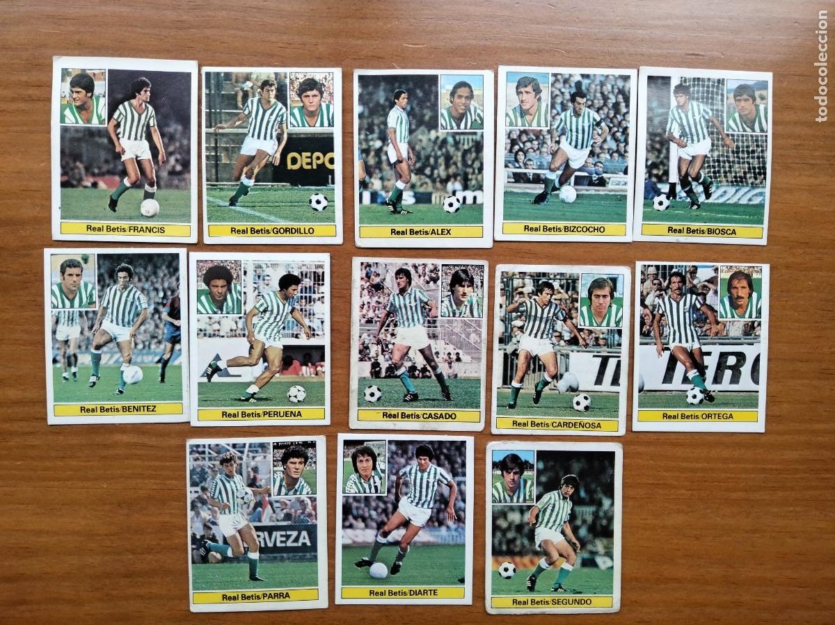 Collectable Antique Stickers: Lote 13 cromos diferentes Betis &aacute;lbum liga Este 81 82