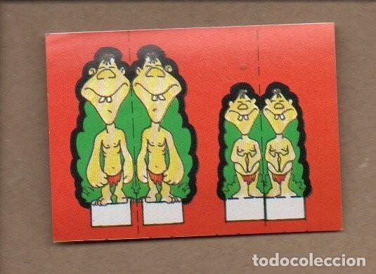 Coleccionismo Cromos antiguos: CROMO EL LIBRO DE LOS JUEGOS BIMBO. HUIDA ENTRE SAURIOS. NUEVO, SIN PEGAR.