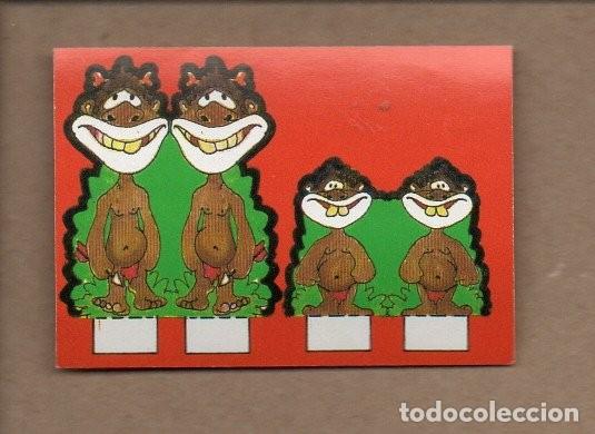 Coleccionismo Cromos antiguos: CROMO EL LIBRO DE LOS JUEGOS BIMBO. HUIDA ENTRE SAURIOS. NUEVO, SIN PEGAR.