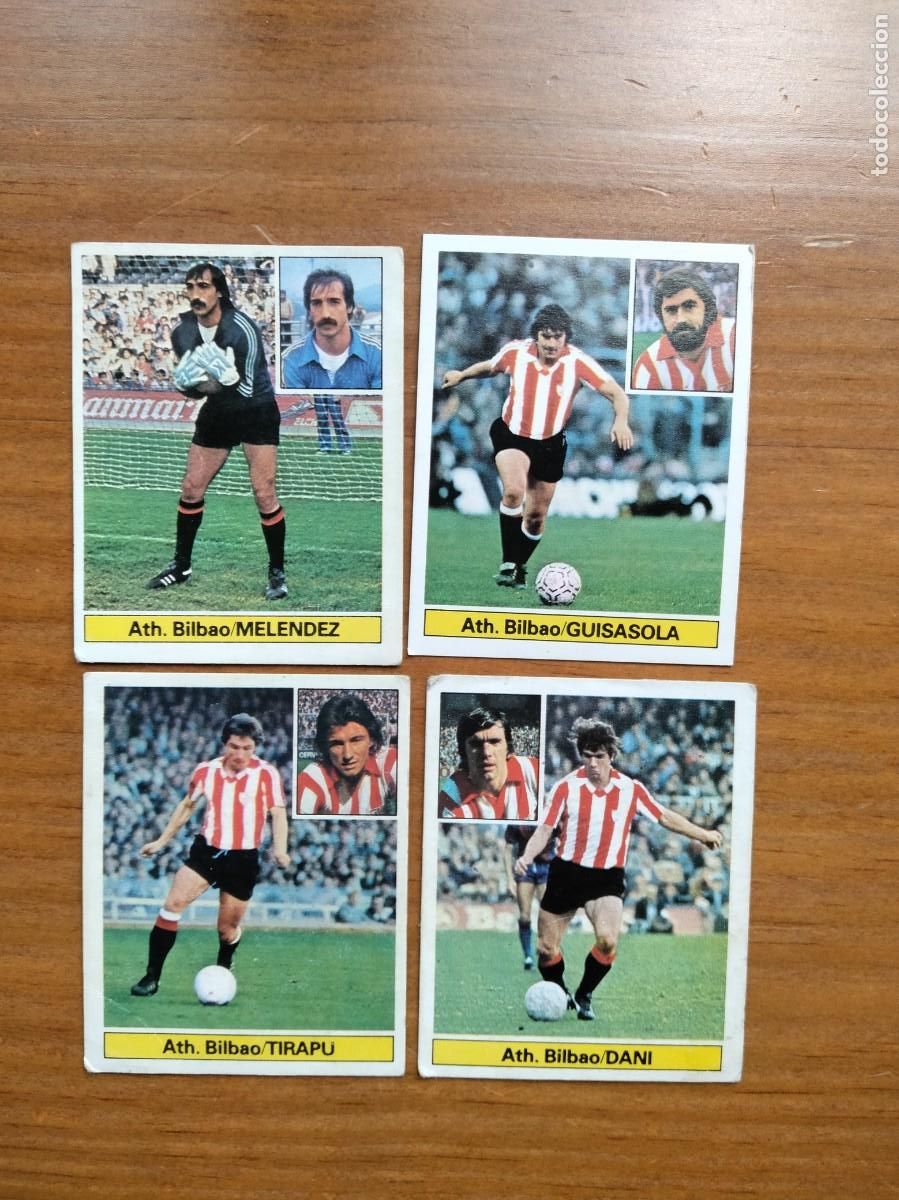 Coleccionismo Cromos antiguos: Lote 4 cromos diferentes Athletic Bilbao &aacute;lbum liga Este 81 82