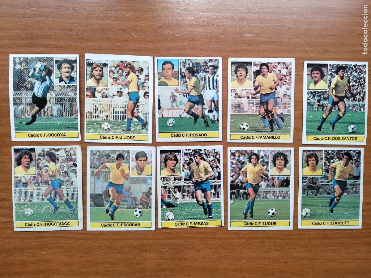 Collectionnisme Cartes &agrave; collectionner anciennes: Lote 10 cromos diferentes C&aacute;diz &aacute;lbum liga Este 81 82