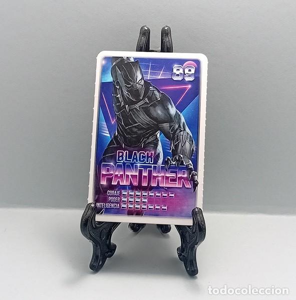 Coleccionismo Cromos antiguos: N&ordm; 89 BLACK PANTHER DESCUBRE TU PODER! MARVEL CROMO CARTA CARD CARREFOUR 2022 SUPER H&Eacute;ROES C&Oacute;MIC