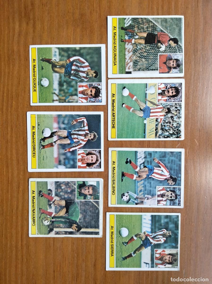 Coleccionismo Cromos antiguos: Lote 7 cromos diferentes At. Madrid &aacute;lbum liga Este 81 82