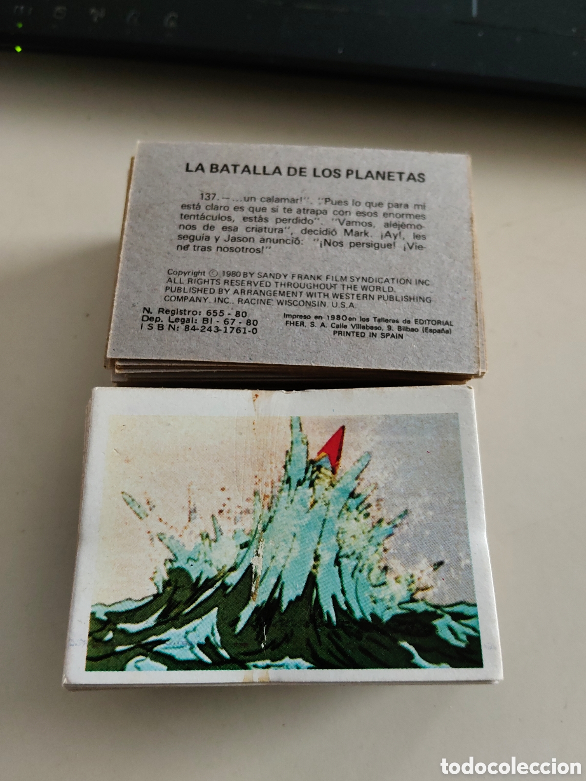 Collectionnisme Cartes &agrave; collectionner anciennes: Lote de 186 cromos distintos sin pegar La batalla de los planetas Fher 1980 Comando G