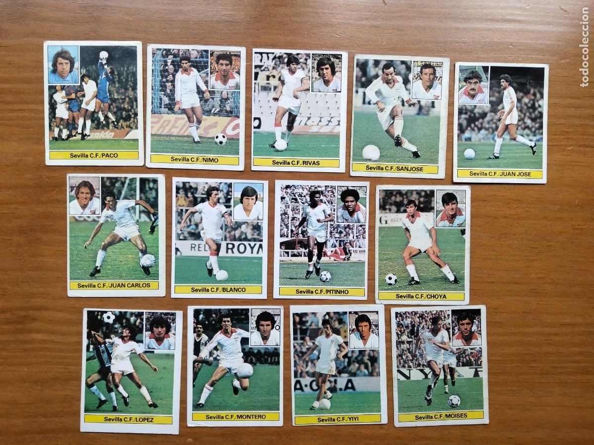 Coleccionismo Cromos antiguos: Lote 13 cromos diferentes Sevilla &aacute;lbum liga Este 81 82