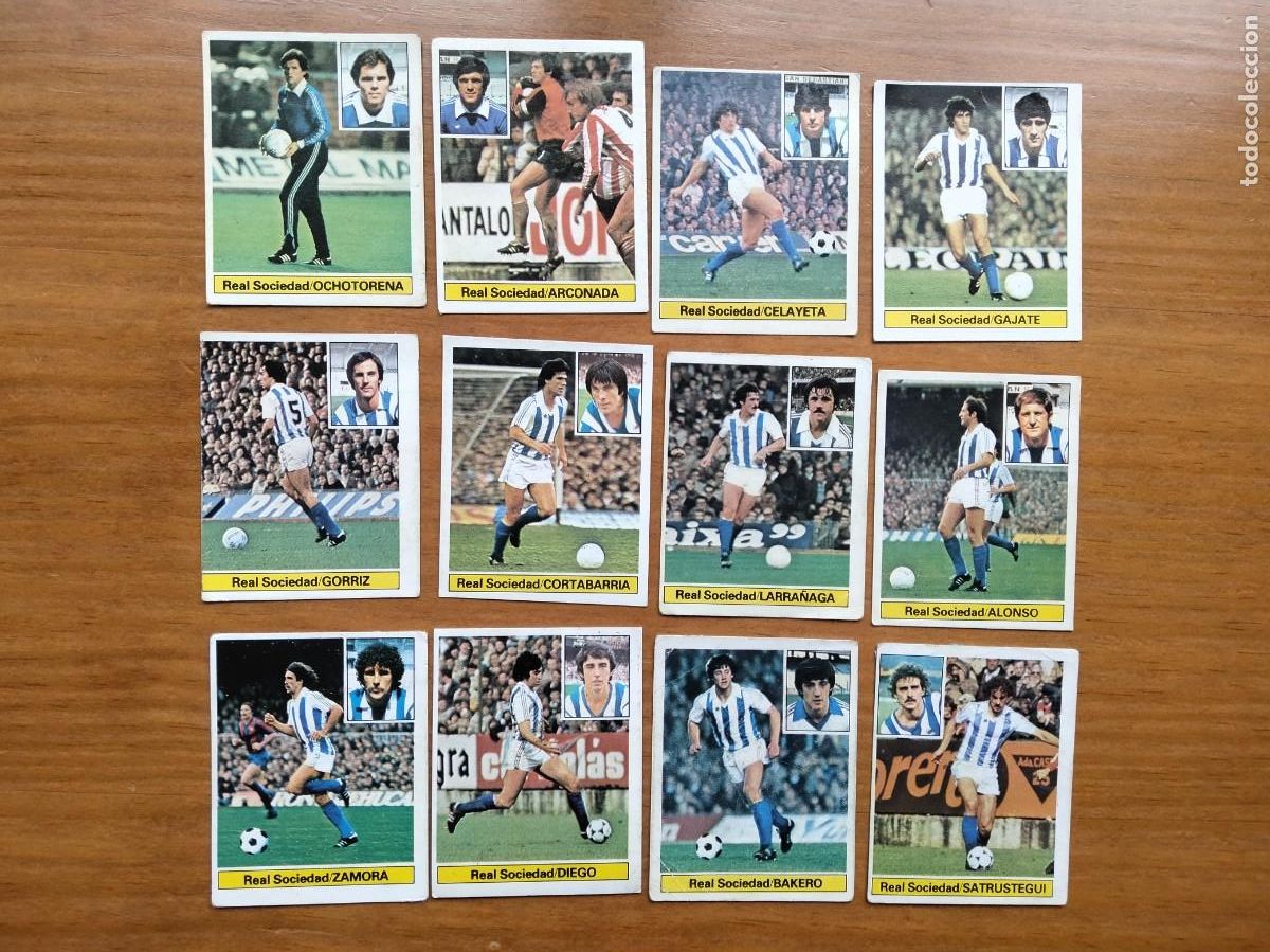 Collezionismo Figurine antiche: Lote 12 cromos diferentes Real Sociedad &aacute;lbum liga Este 81 82