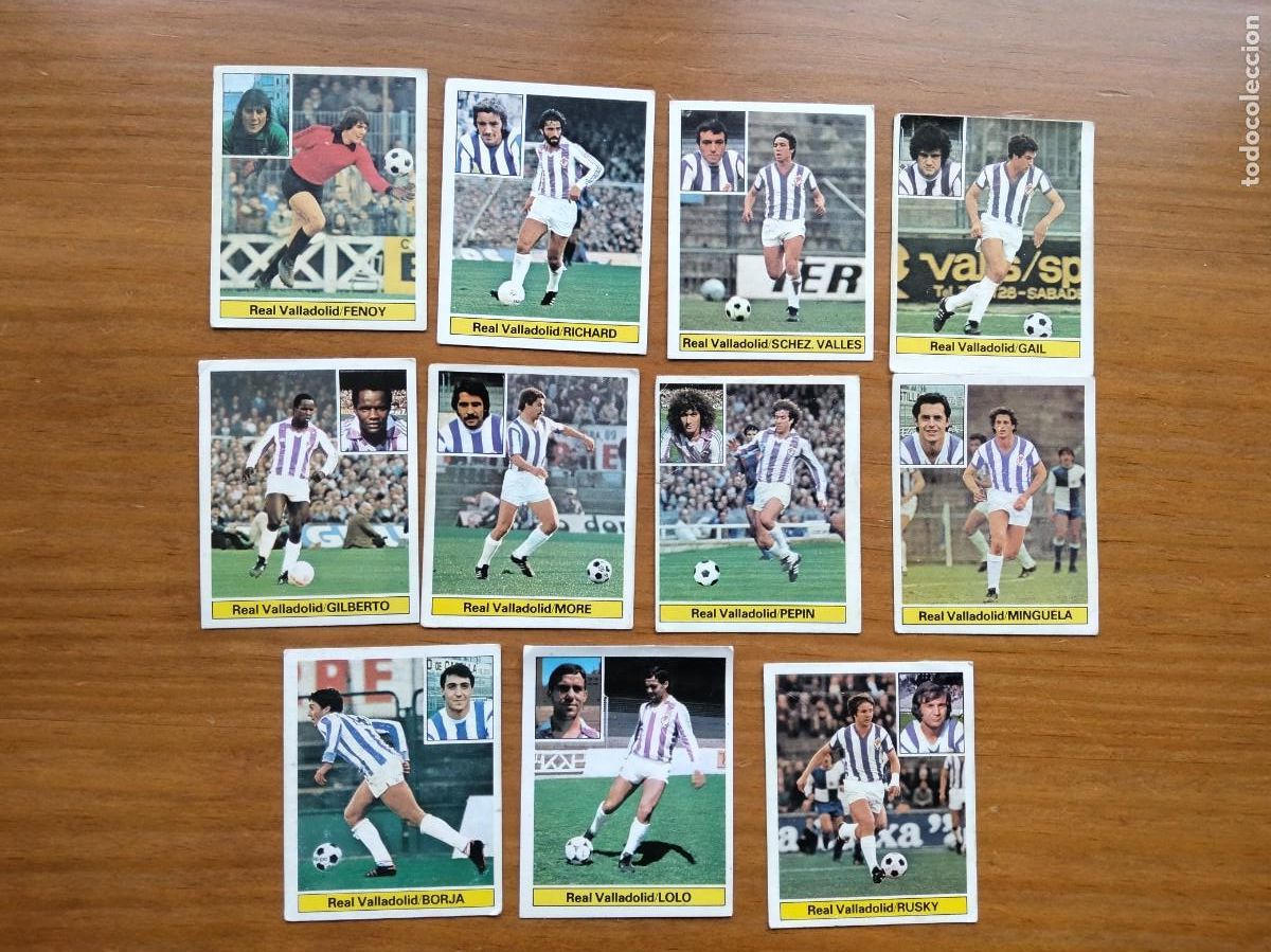 Coleccionismo Cromos antiguos: Lote 11 cromos diferentes Valladolid &aacute;lbum liga Este 81 82