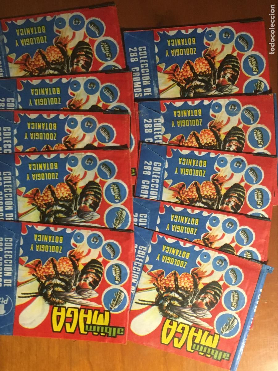 Sammeln alte Sammelbilder: zoologia y botanica editorial maga lote 10 sobres de cromos sin abrir