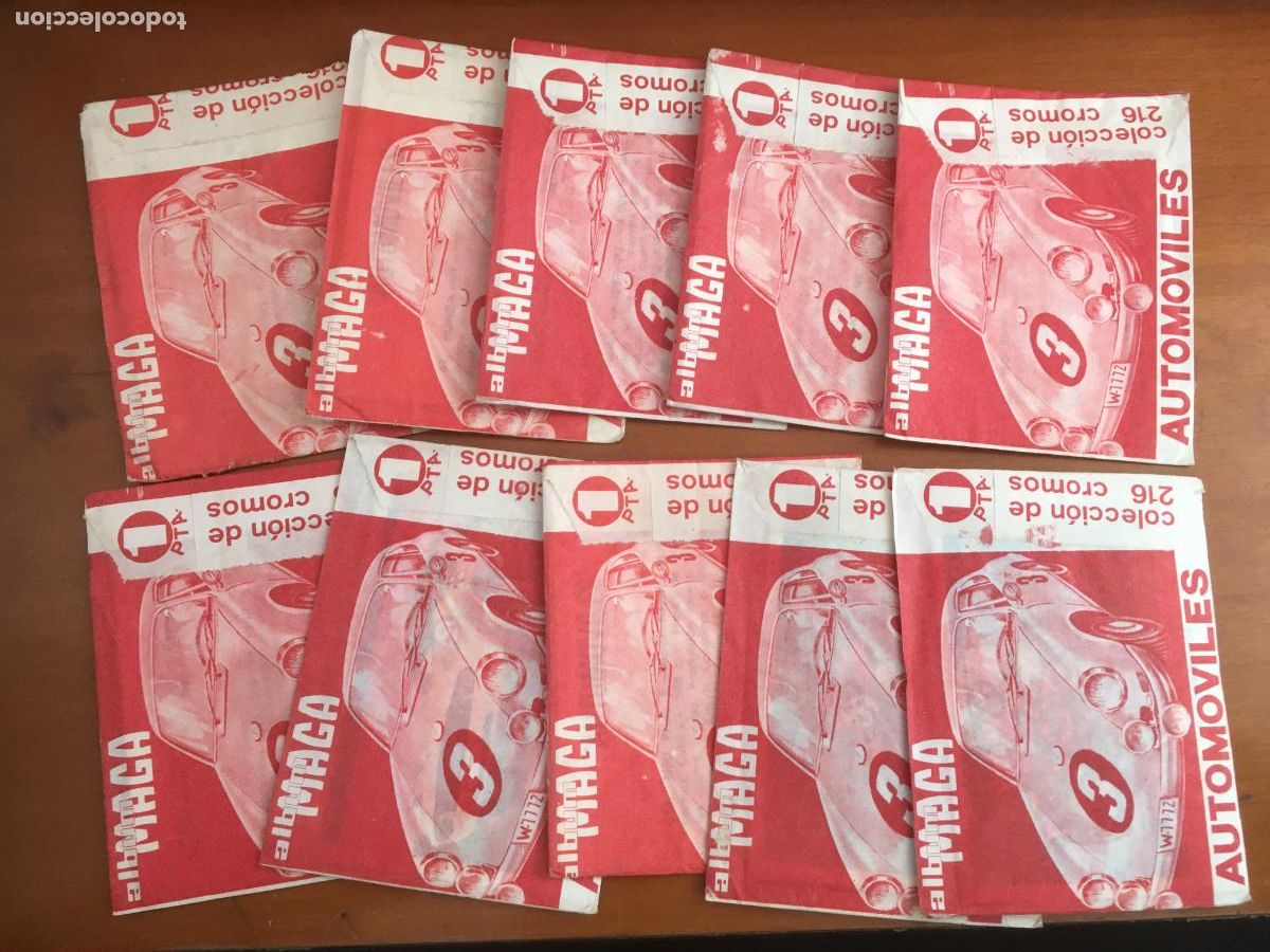 Collectionnisme Cartes &agrave; collectionner anciennes: automoviles editorial maga lote 10 sobres de cromos sin abrir cerrados