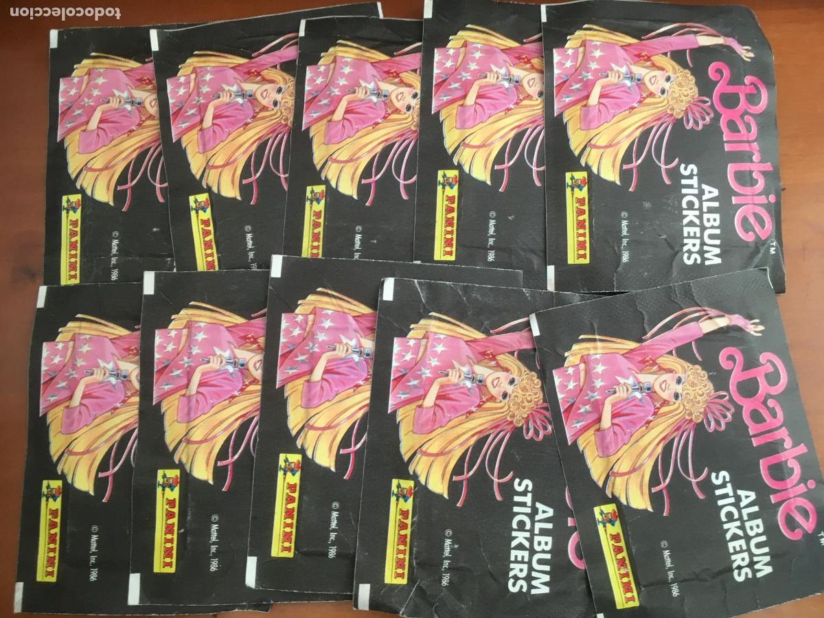 Collectable Antique Stickers: barbie panini lote 10 sobres de cromos sin abrir cerrados