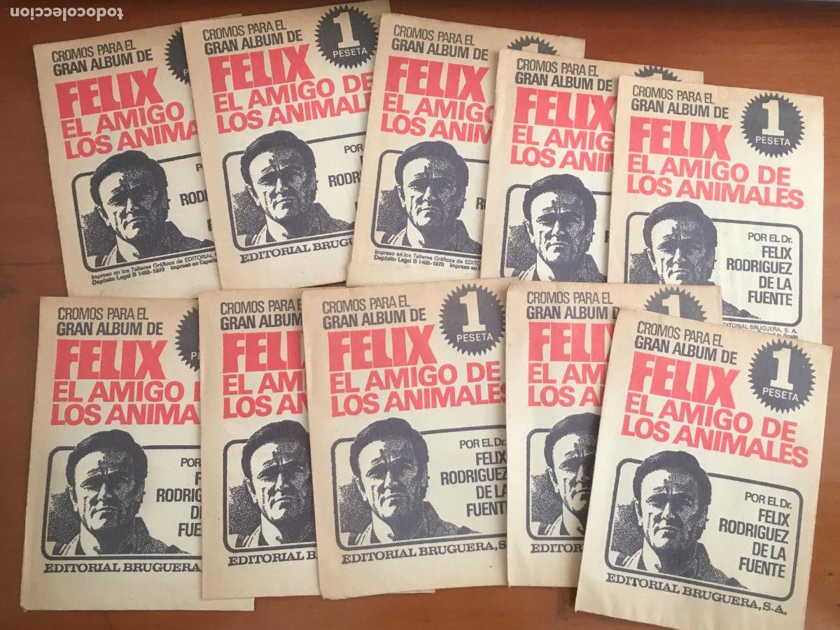 Collectable Antique Stickers: felix el amigo de los animales bruguera lote 10 sobres de cromos sin abrir cerrados