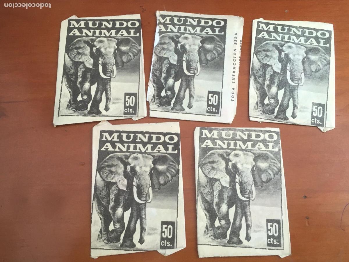 Coleccionismo Cromos antiguos: mundo animal fher lote 5 sobres de cromos sin abrir cerrados
