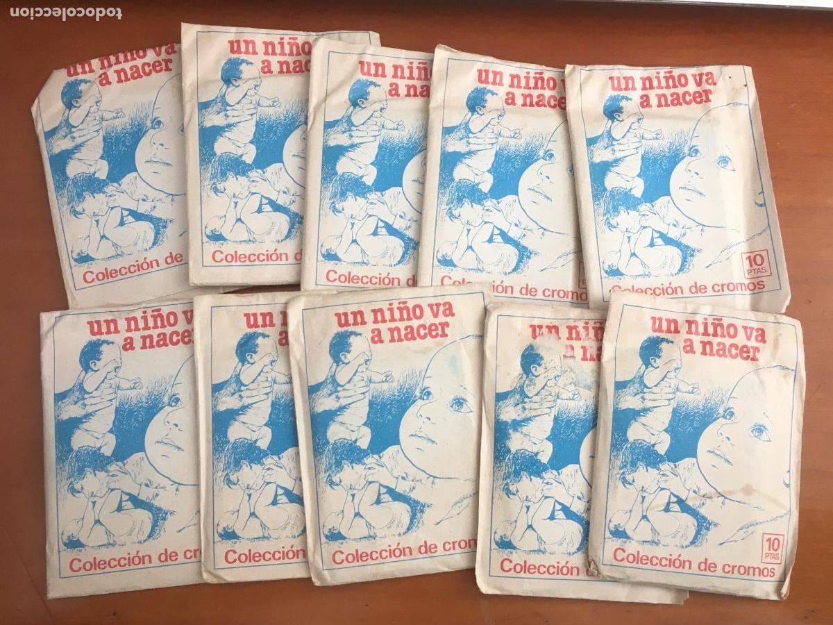 Coleccionismo Cromos antiguos: un ni&ntilde;o va a nacer cromos cano lote 10 sobres de cromos sin abrir cerrados
