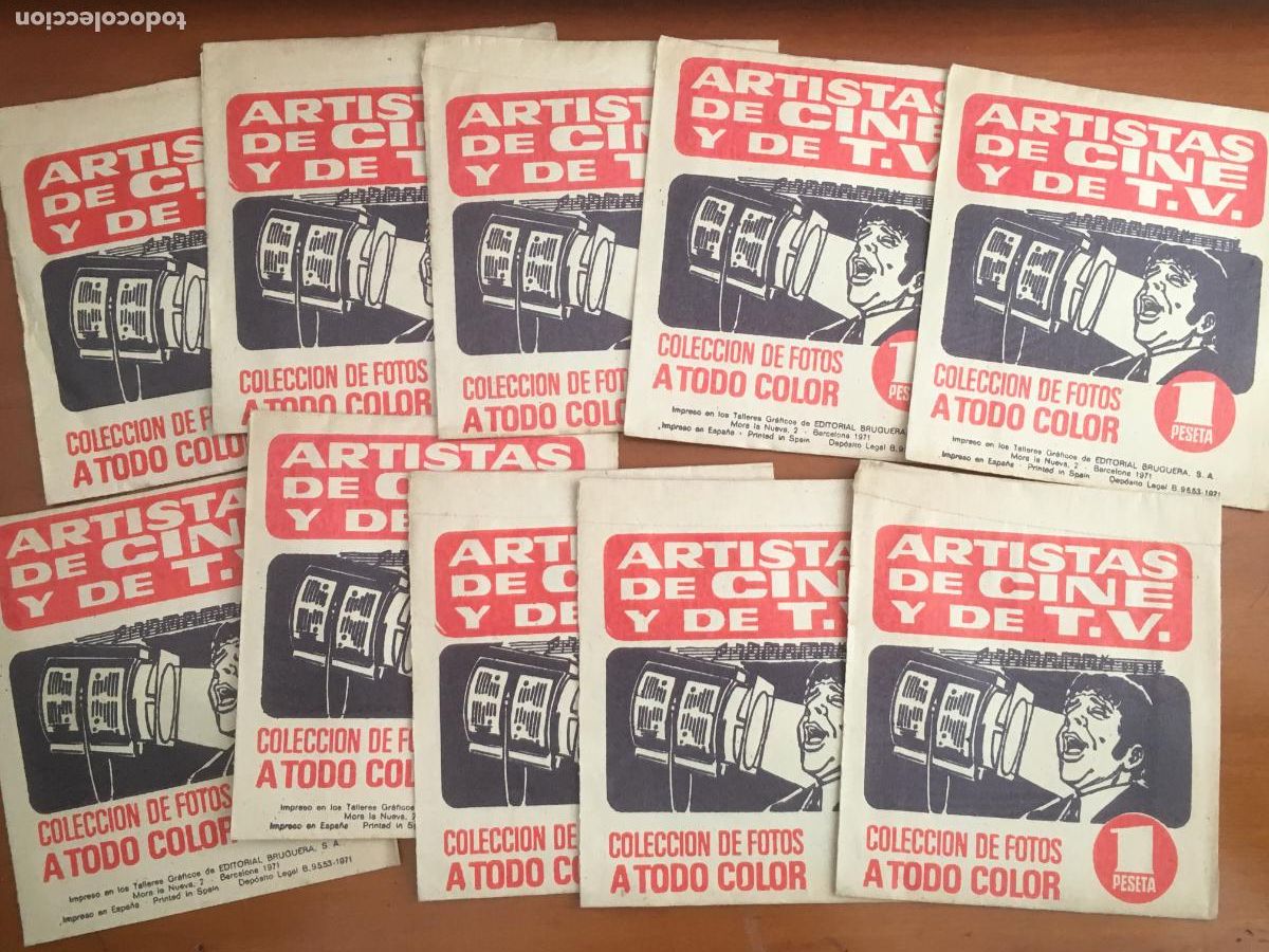 Coleccionismo Cromos antiguos: artistas de cine y de TV bruguera lote 10 sobres de cromos sin abrir cerrados