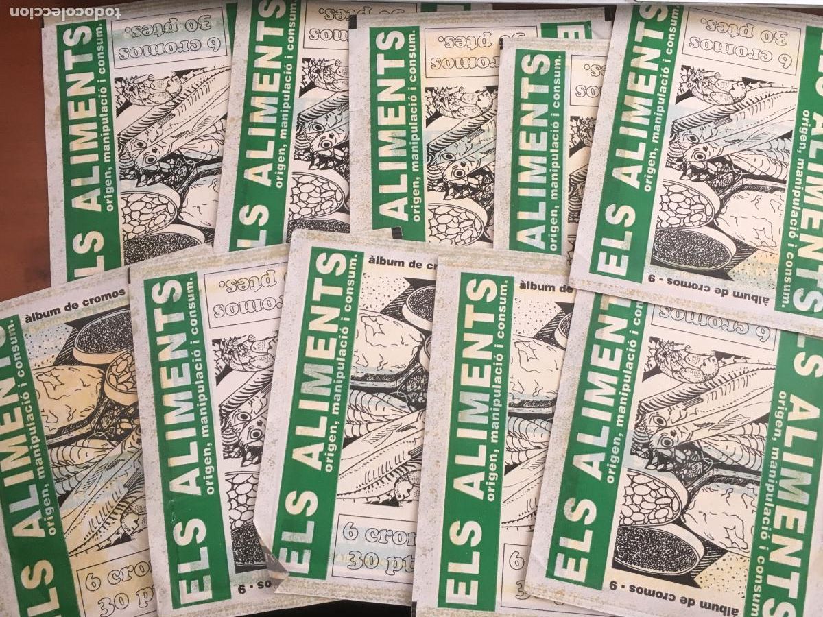 Coleccionismo Cromos antiguos: els aliments lote 10 sobres de cromos sin abrir cerrados