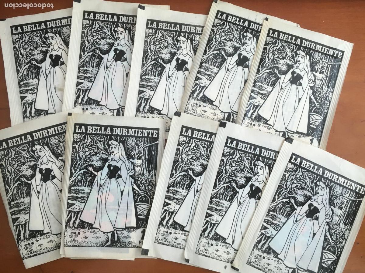 Coleccionismo Cromos antiguos: la bella durmiente disney fher lote 10 sobres de cromos sin abrir