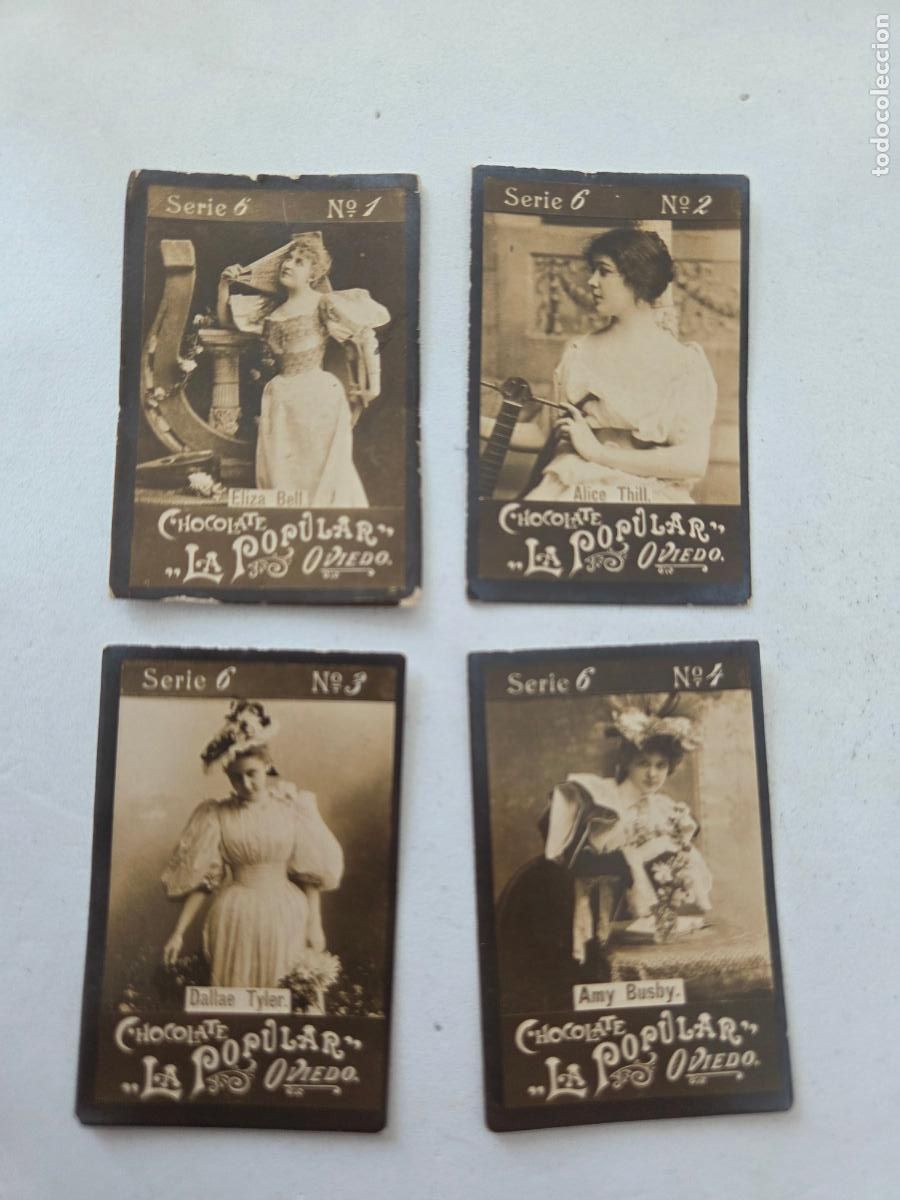Colecionismo Cromos antigos: RAROS CHOCOLATES LA POPULAR OVIDEO ASTURIAS SERIE 6