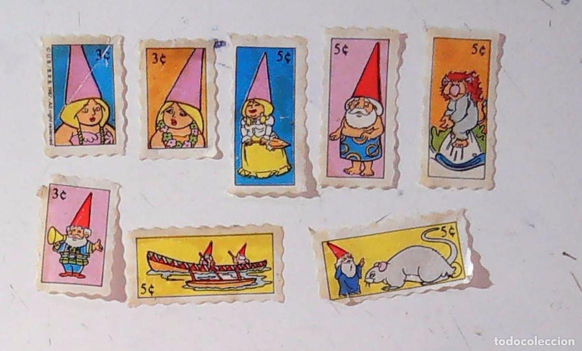 Coleccionismo Cromos antiguos: 8 CROMOS LA LLAMADA DE LOS GNOMOS CHCICLE CHICLES