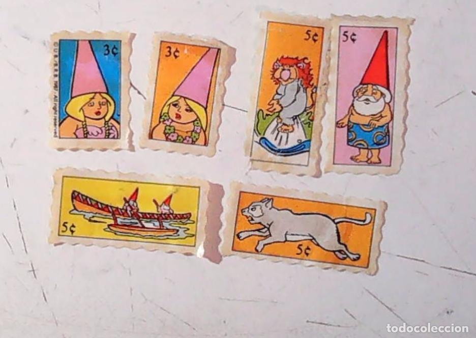 Coleccionismo Cromos antiguos: 6 CROMOS LA LLAMADA DE LOS GNOMOS CHCICLE CHICLES