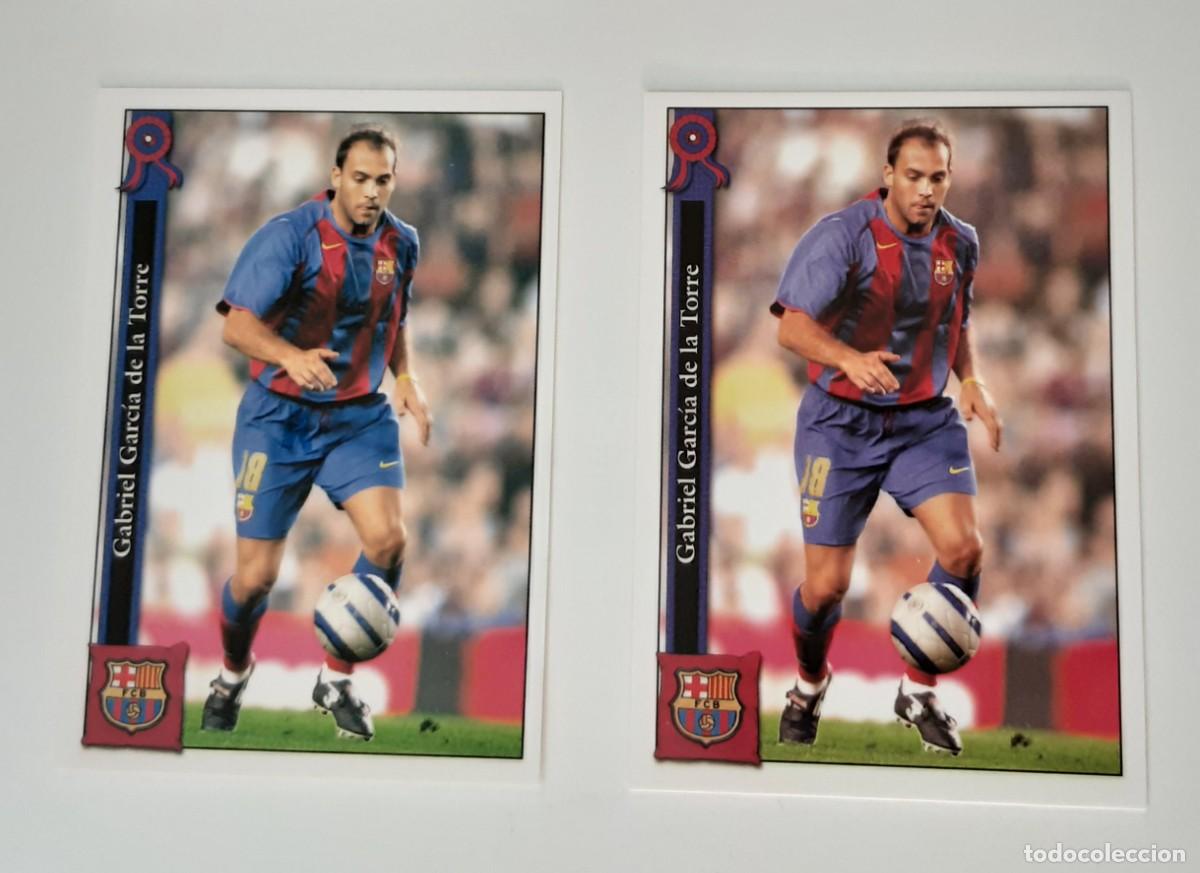 Coleccionismo Cromos antiguos: Mundicromo las fichas de la liga 05 06 gabri Barcelona error y corregido