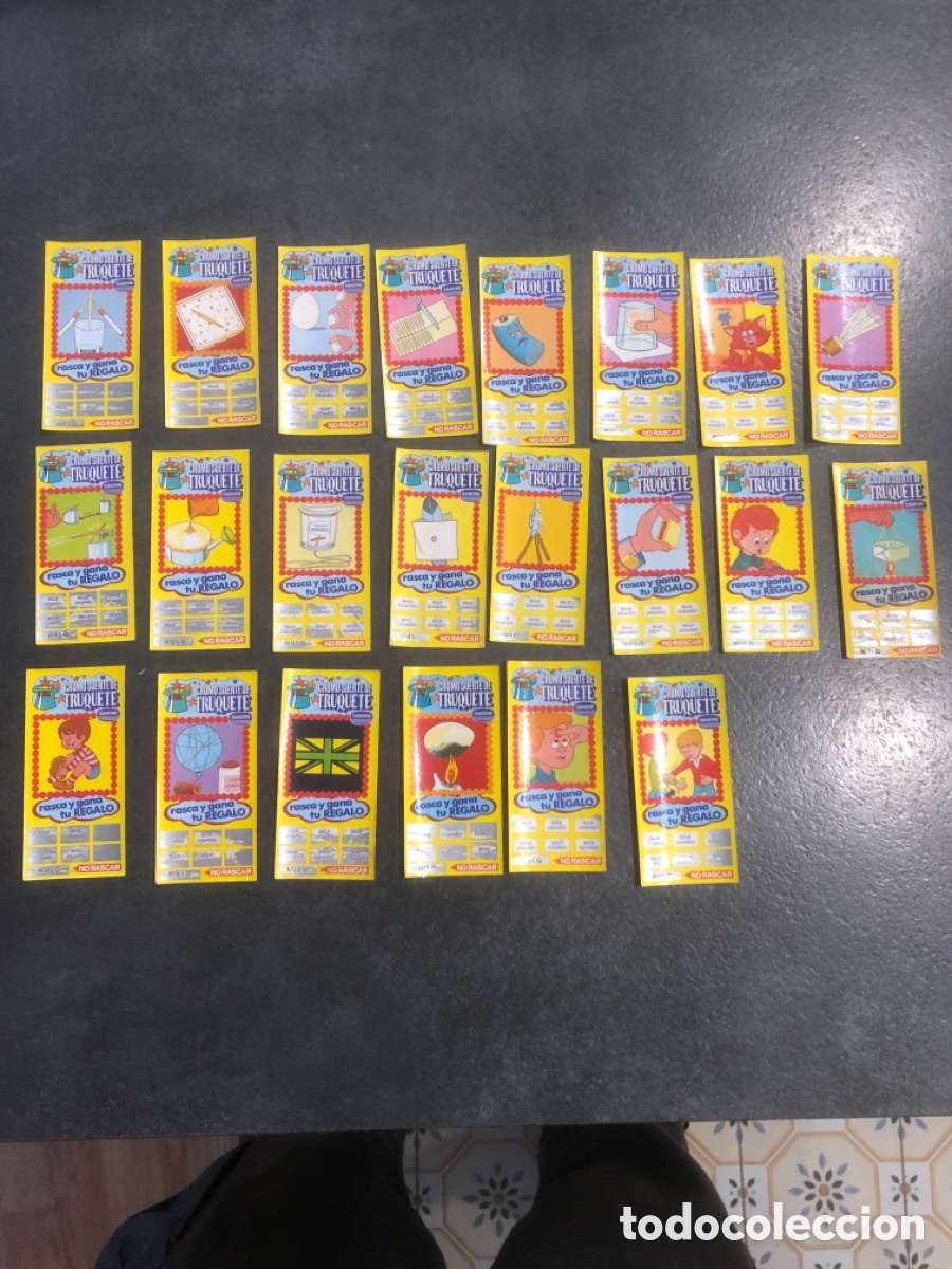 Collectionnisme Cartes &agrave; collectionner anciennes: 22 CROMOS DE LA SUERTE TRUQUETE DANONE