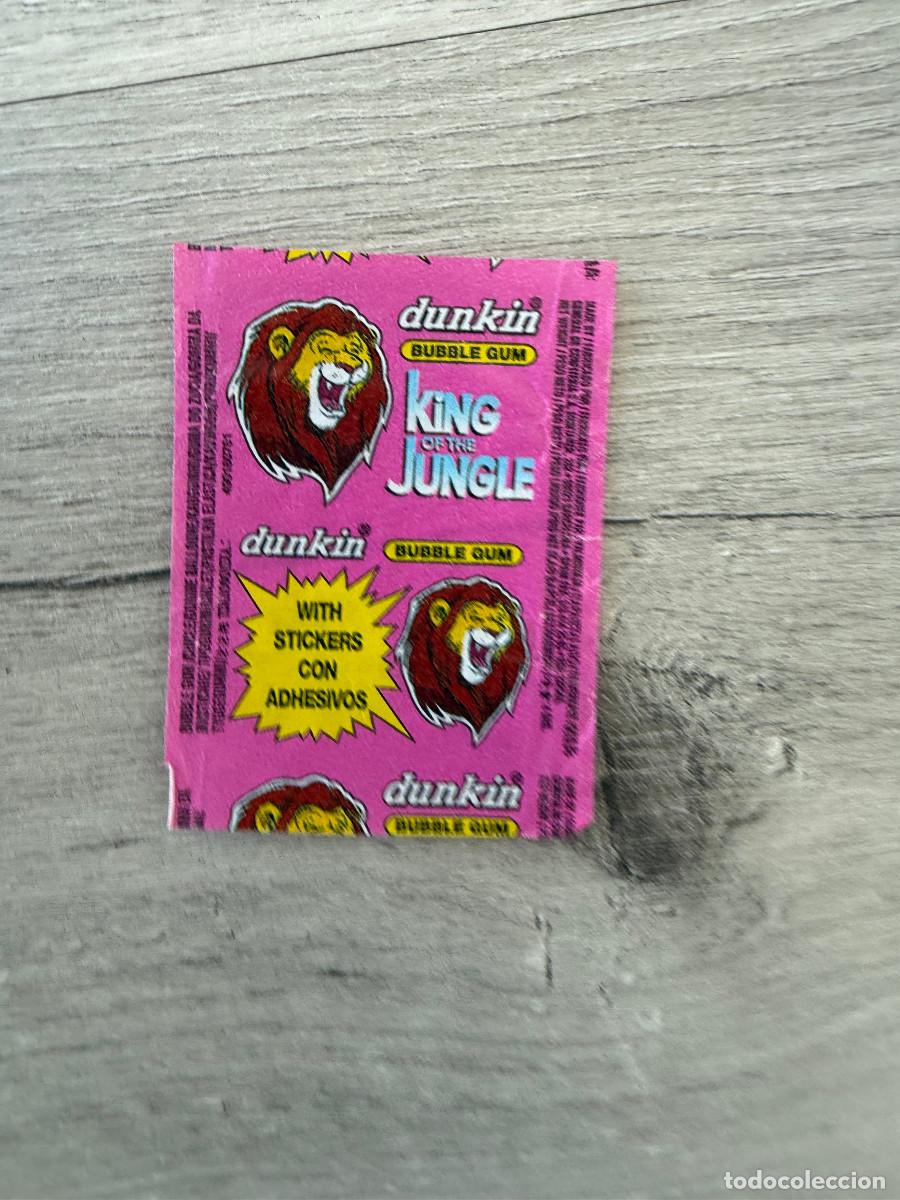 Sammeln alte Sammelbilder: Envoltorio chicle King of the Jungle - fresa