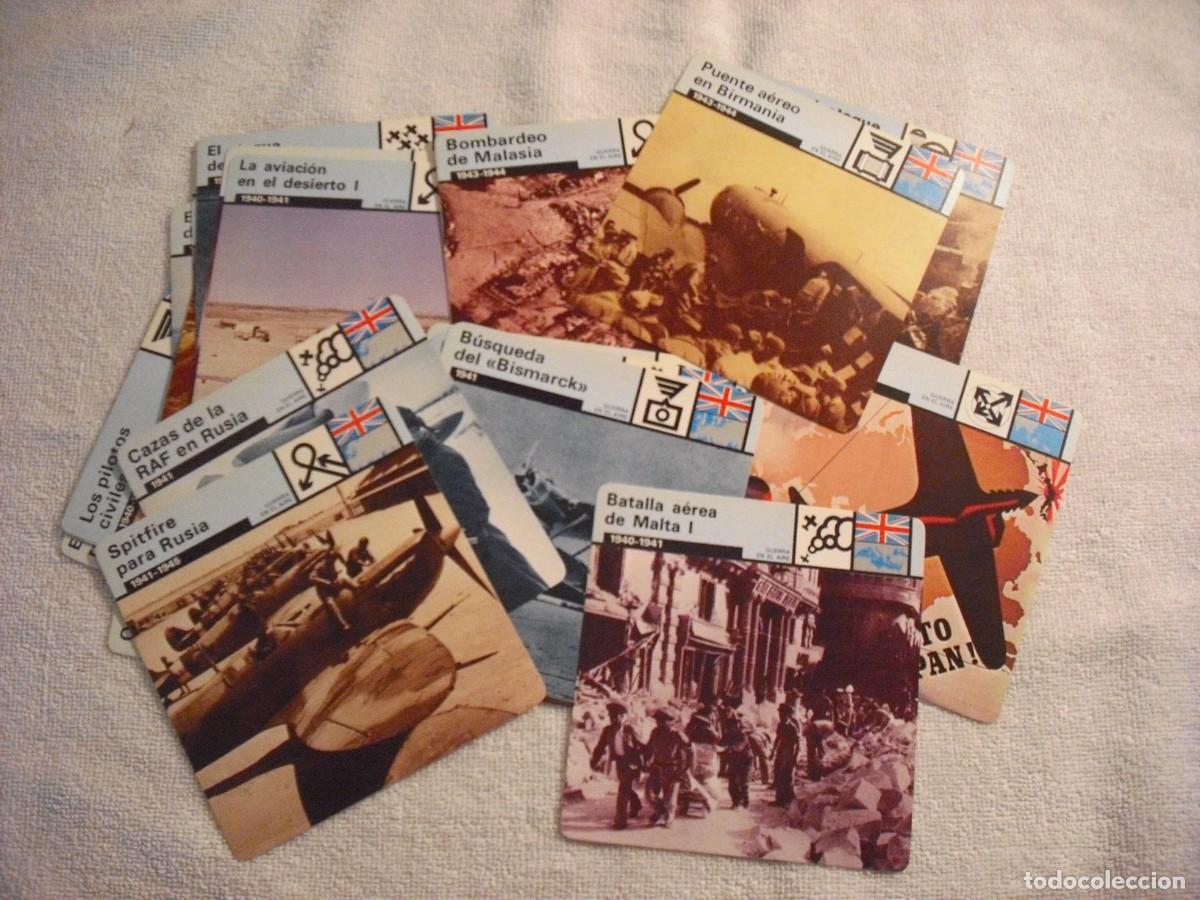 Collectable Antique Stickers: CROMO / FICHA MATEO , LOTE DE 33, GUERRA EN EL AIRE INGLATERRA, 2&ordf; GUERRA MUNDIAL . SAPE