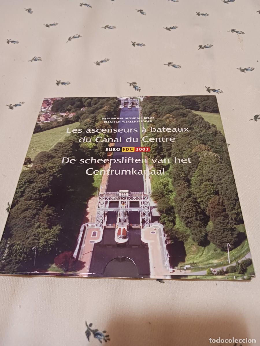 Collectable Antique Stickers: Cartera B&eacute;lgica a&ntilde;o 2007 1 c&eacute;ntimo a 2 euros &euro; m&aacute;s medalla
