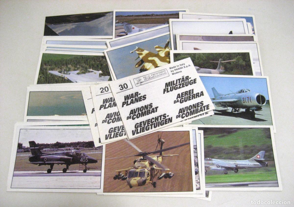 Coleccionismo Cromos antiguos: LOTE DE 50 CROMOS AVIONES DE COMBATE. PANINI, 199?