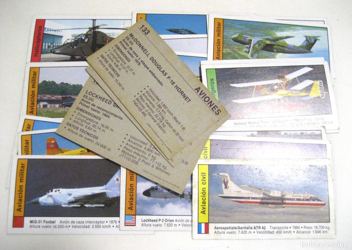 Coleccionismo Cromos antiguos: LOTE DE 30 CROMOS AVIONES. CUSCO, 1989.