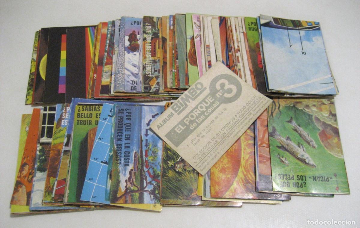 Coleccionismo Cromos antiguos: LOTE DE 135 CROMOS EL PORQU&Eacute; DE LAS COSAS 3. BIMBO, 1972.