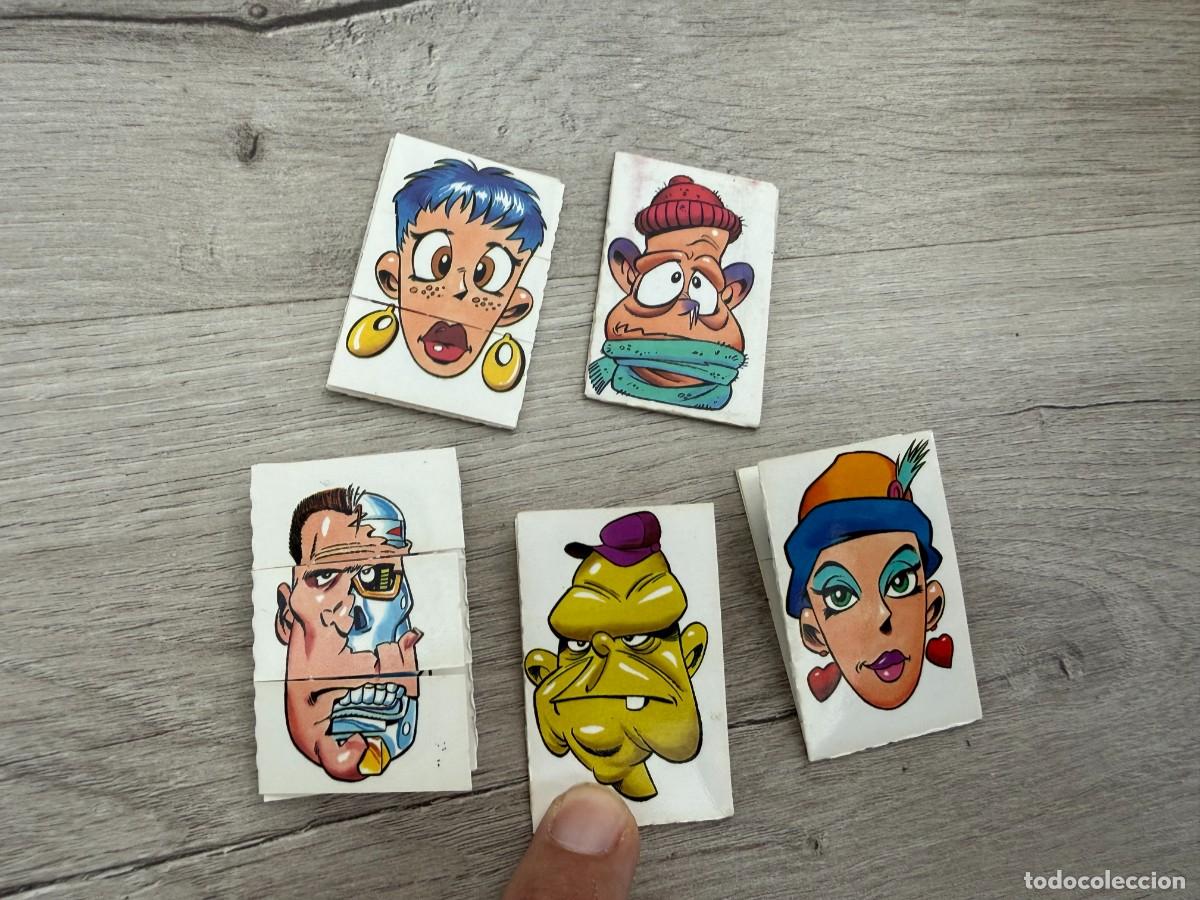 Coleccionismo Cromos antiguos: 5 cromos Cambia Caras de Bimbo