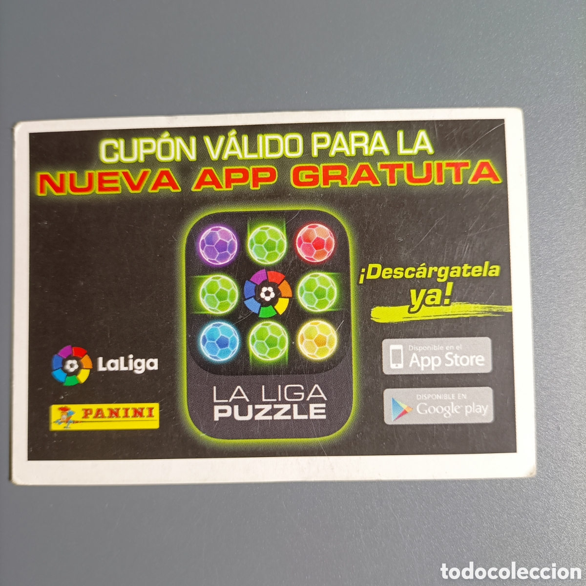 Coleccionismo Cromos antiguos: cup&oacute;n promocional de Panini para el juego virtual &rdquo;La Liga Puzzle&rdquo;,colecci&oacute;n de cromos 2015-2016
