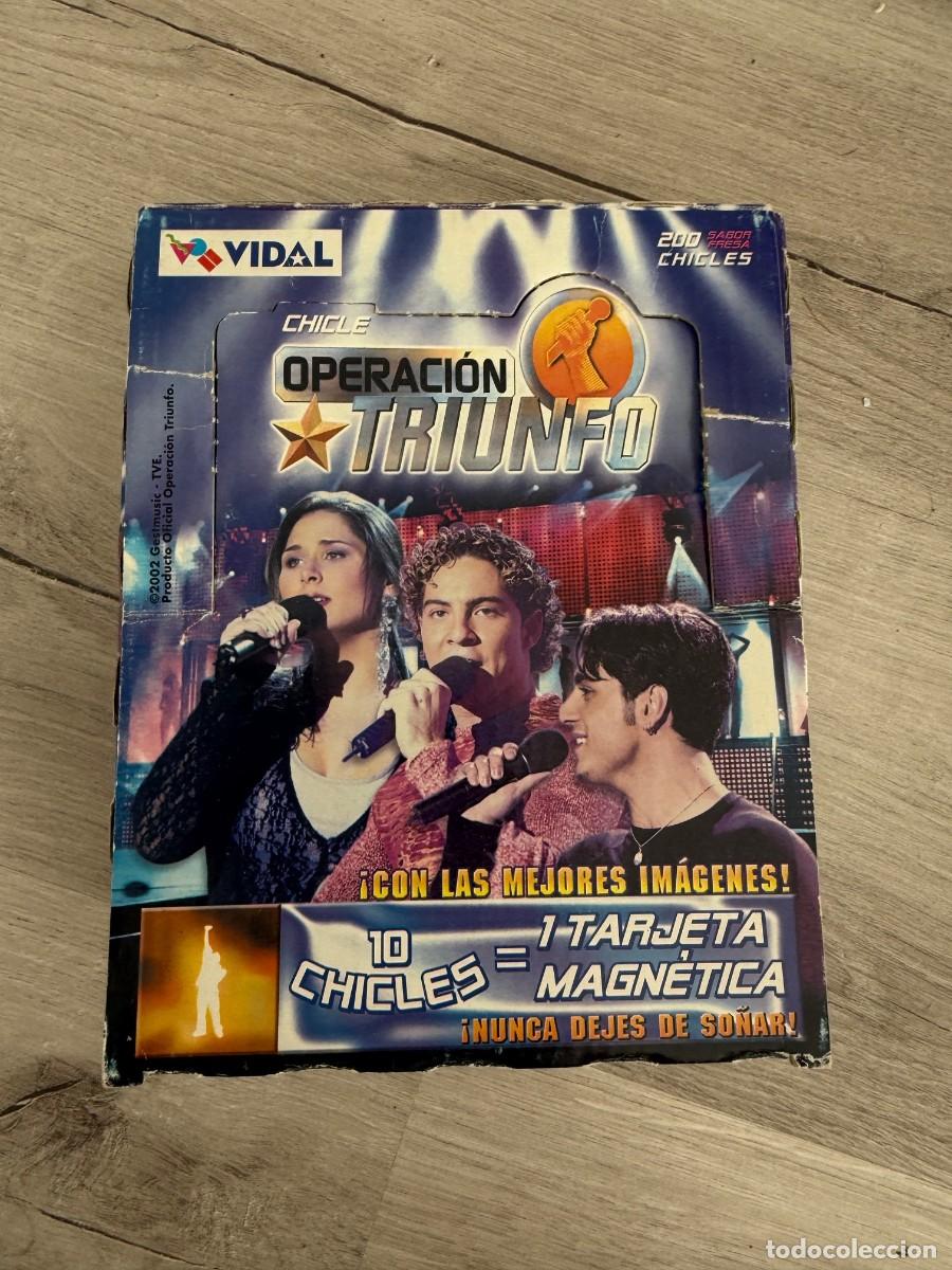 Coleccionismo Cromos antiguos: Caja chicles Operaci&oacute;n Triunfo - Vidal - Bisbal, Bustamante, Rosa...