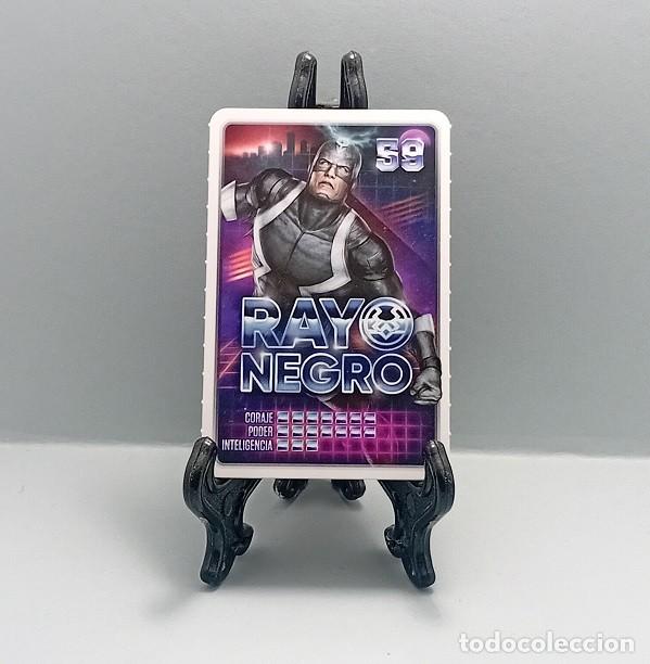 Sammeln alte Sammelbilder: N&ordm; 59 RAYO NEGRO DESCUBRE TU PODER! MARVEL CROMO CARTA CARD CARREFOUR 2022 SUPER H&Eacute;ROES C&Oacute;MIC