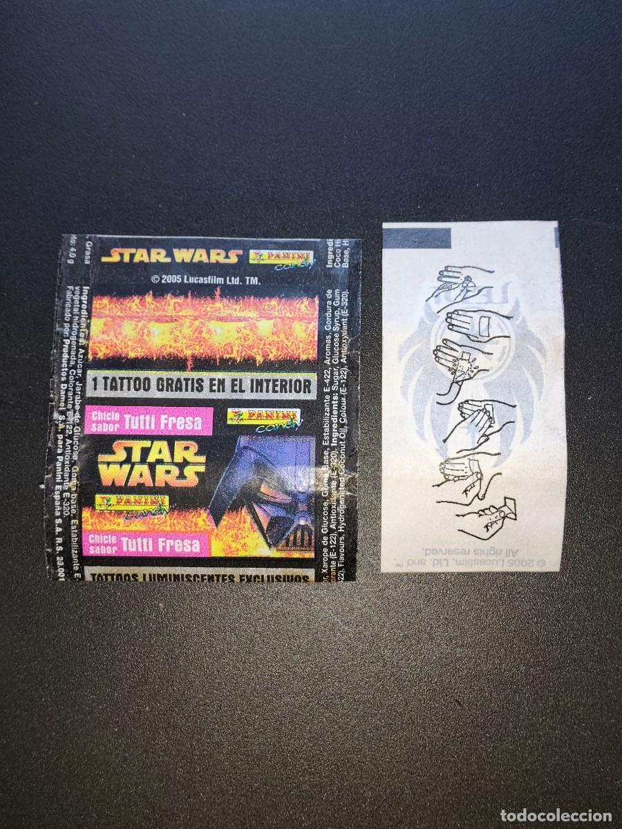 Collectable Antique Stickers: LOTE ENVOLTORIO CHICLE STAR WARS GUERRA DE LAS GALAXIAS Y TATTOO