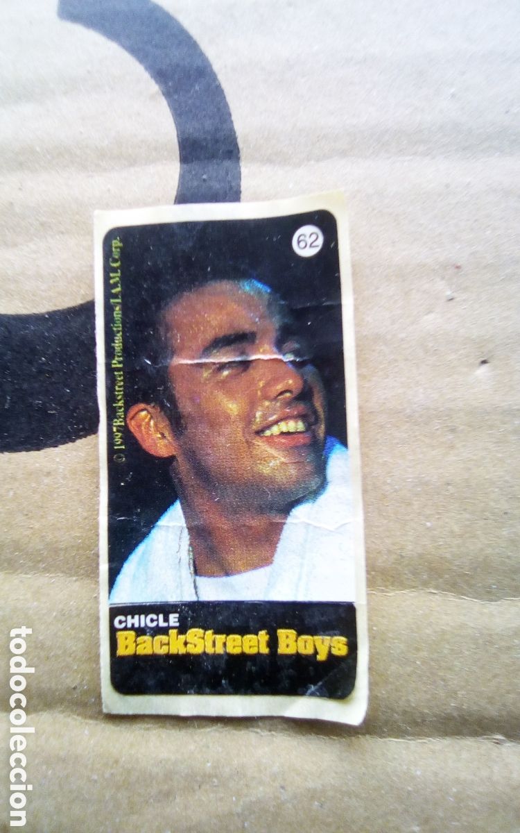 Coleccionismo Cromos antiguos: Cromo adhesivo chicle Backstreet Boys, n&deg; 62. A&ntilde;o 1997.