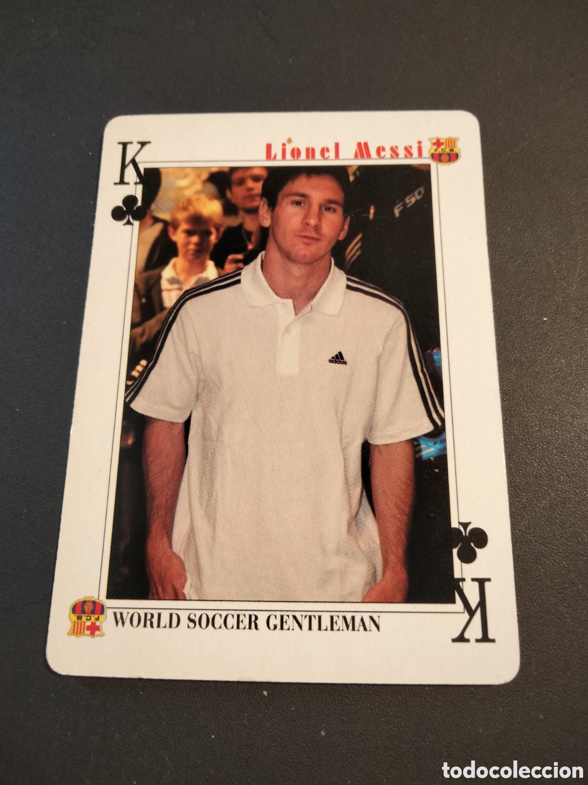 Coleccionismo Cromos antiguos: MESSI FC. BARCELONA CARTA BARAJA POKER