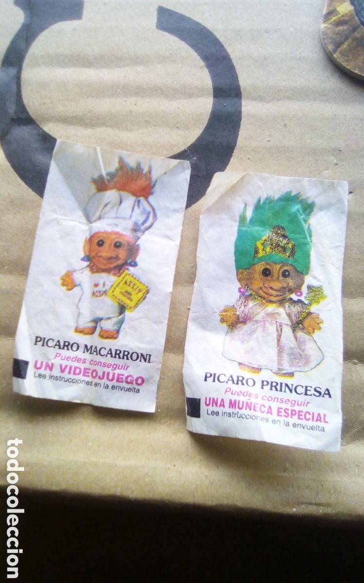 Colecionismo Cromos antigos: Dos cromos chicle. P&iacute;caro Princesa y P&iacute;caro Macarroni.