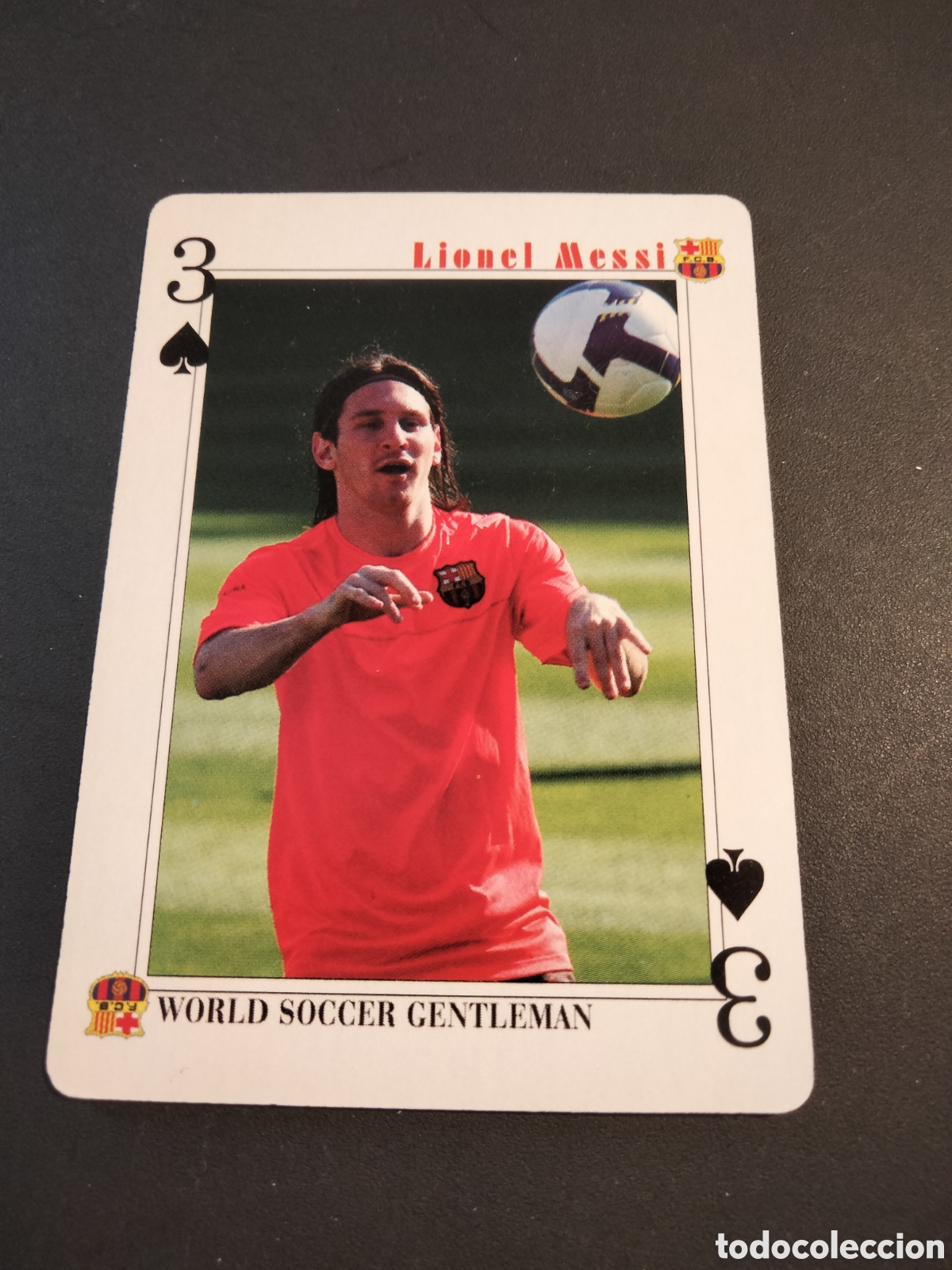Coleccionismo Cromos antiguos: MESSI FC. BARCELONA CARTA BARAJA POKER