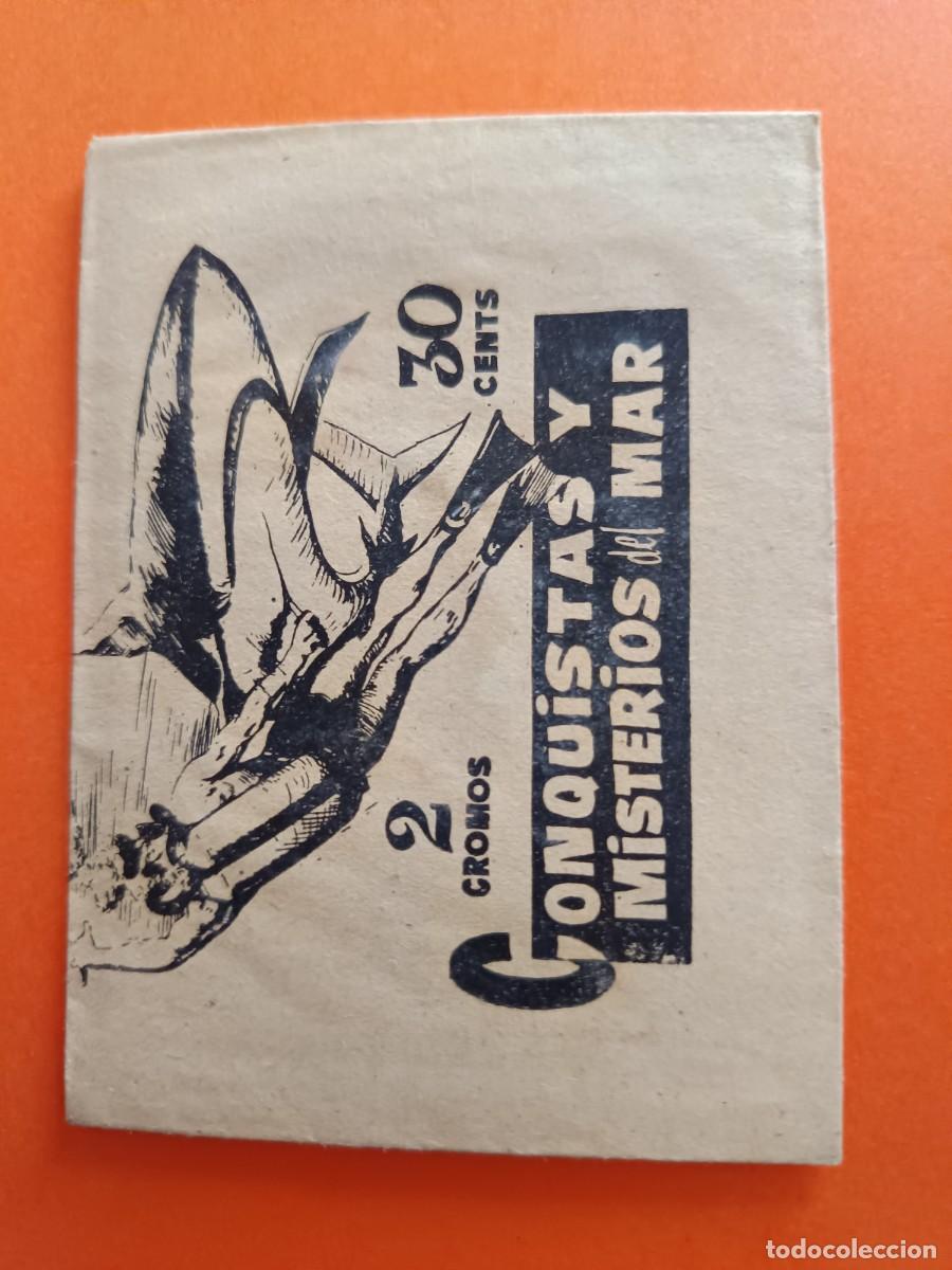 Coleccionismo Cromos antiguos: SOBRE DE CROMOS SIN ABRIR CONQUISTA Y MISTERIOS DEL MAR FERMA